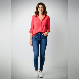 NWT Joseph A. Strawberry Pink Button Down Shirt - Size S